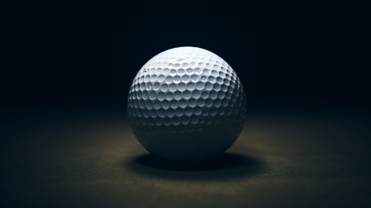 Golf ball against a black background
