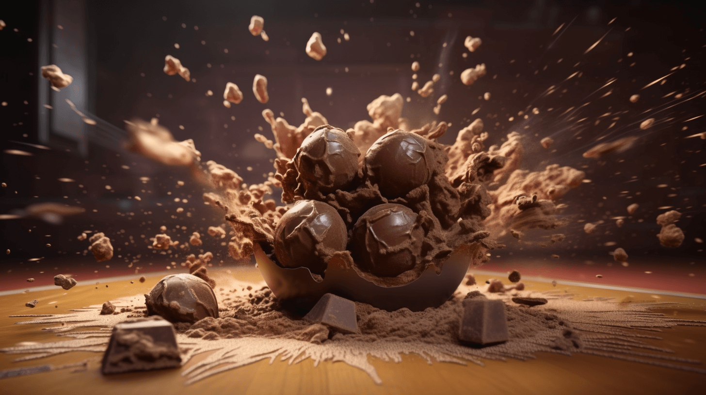 An explosion of chocolate