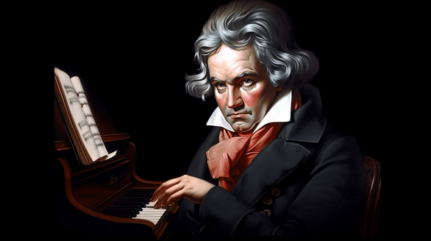 Beethoven at a piano