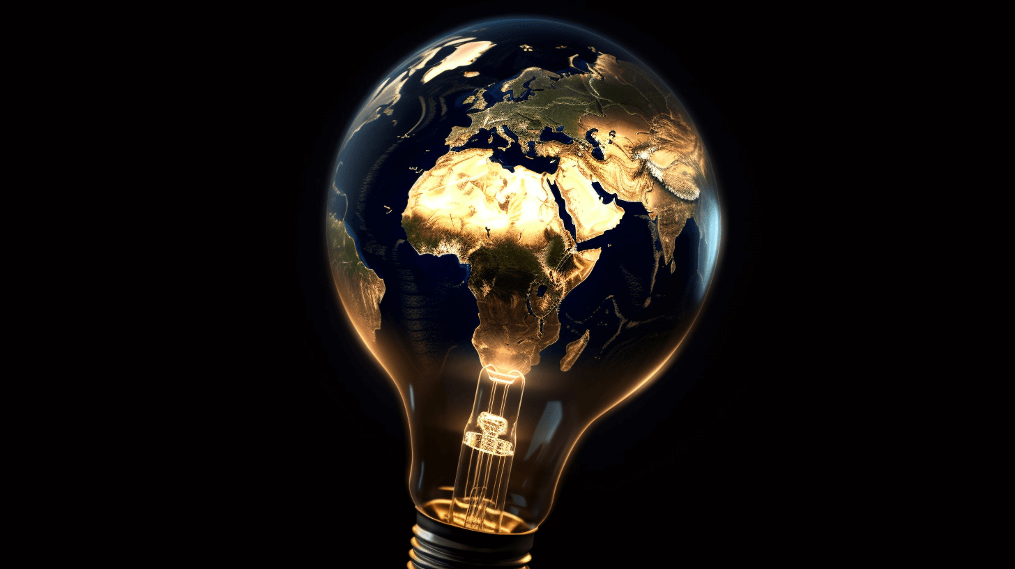 A lightbulb earth for Earth Hour