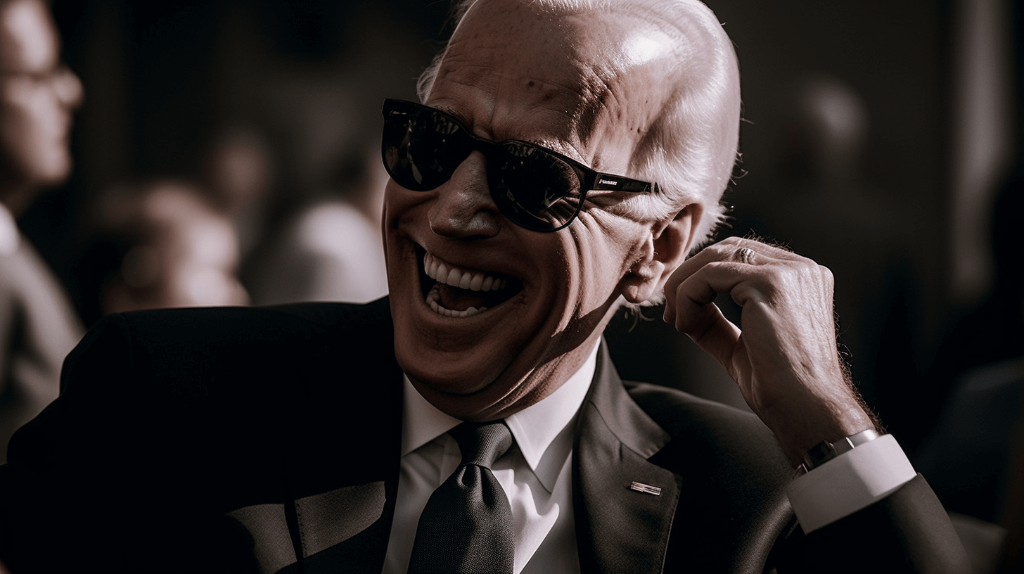 Joe Biden laughing