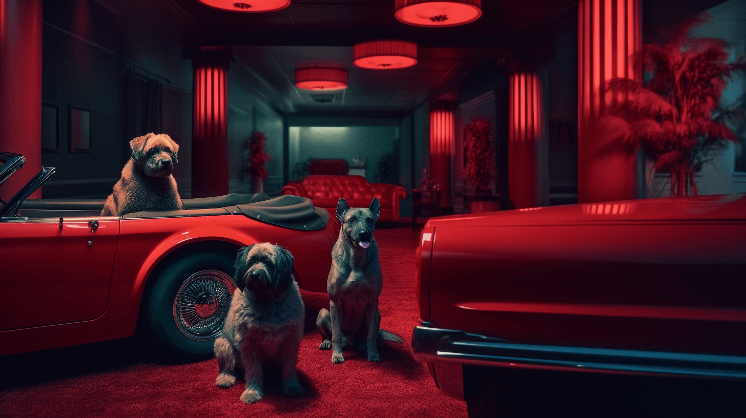Dogs in a hotel