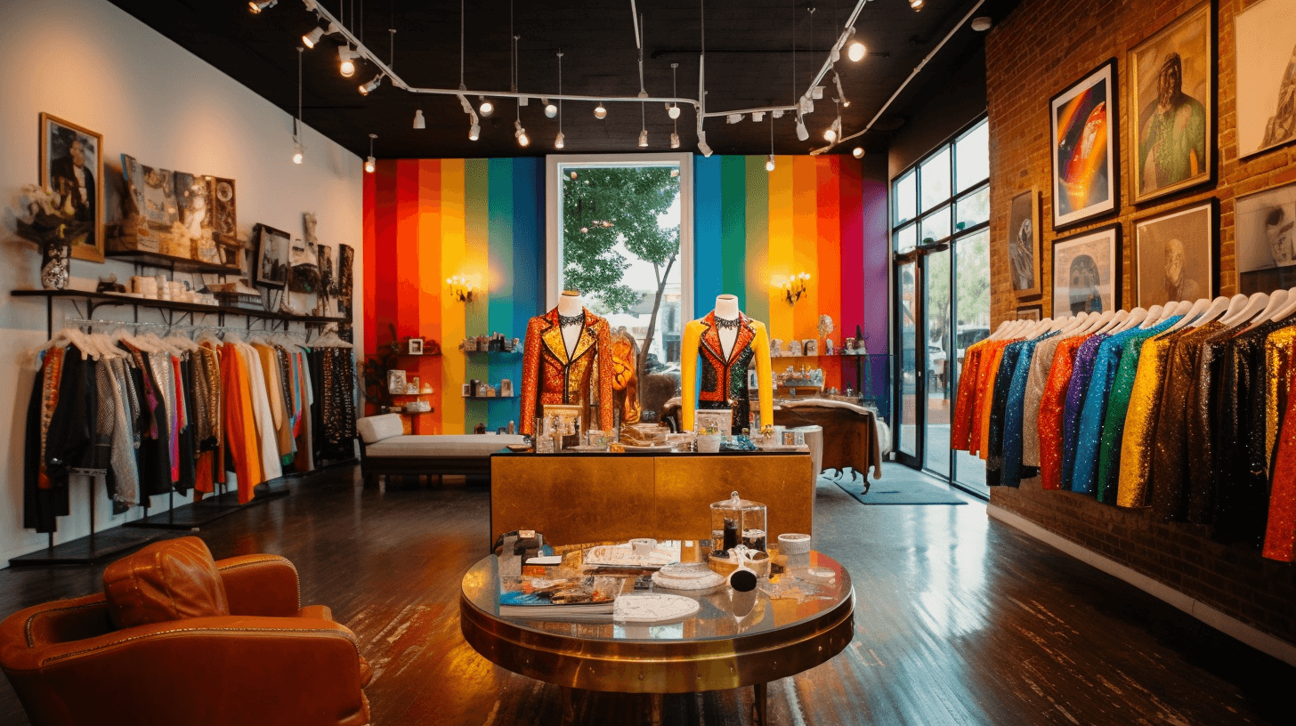 a photo a LGBTQ store