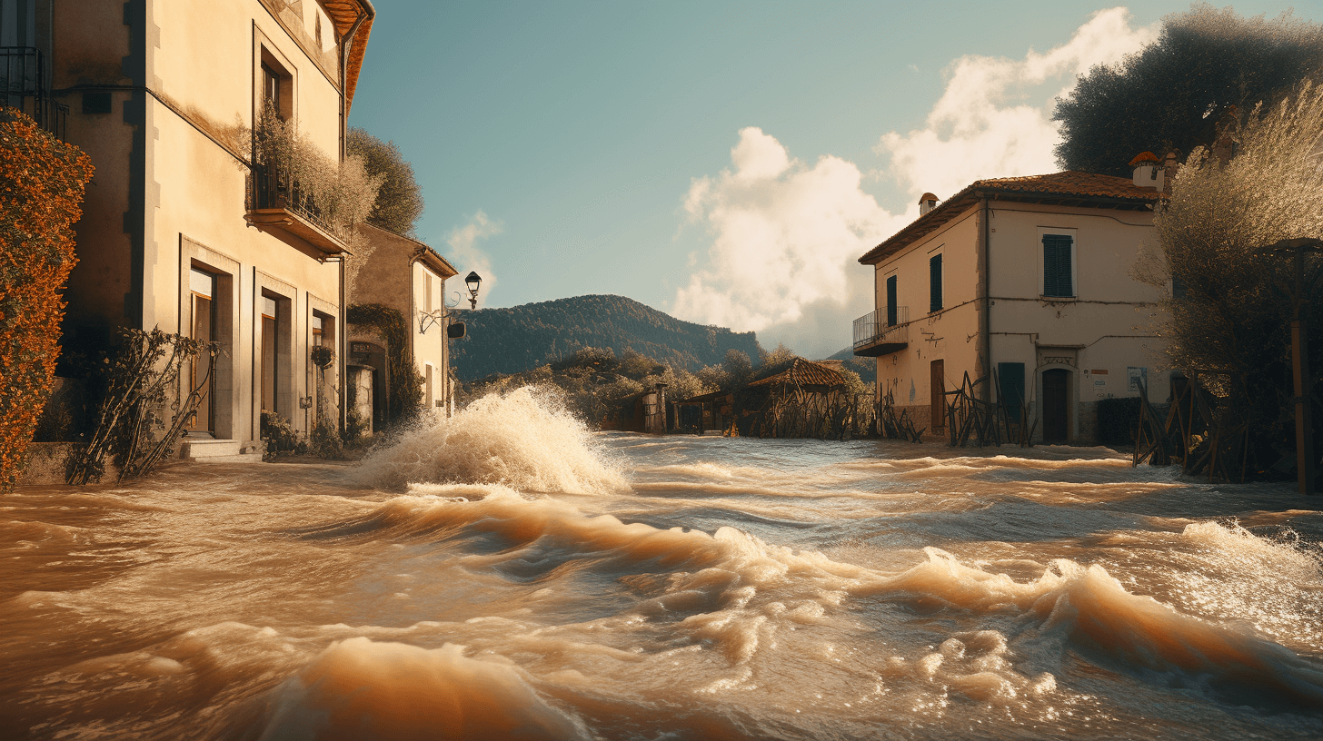 A flooding in Italy