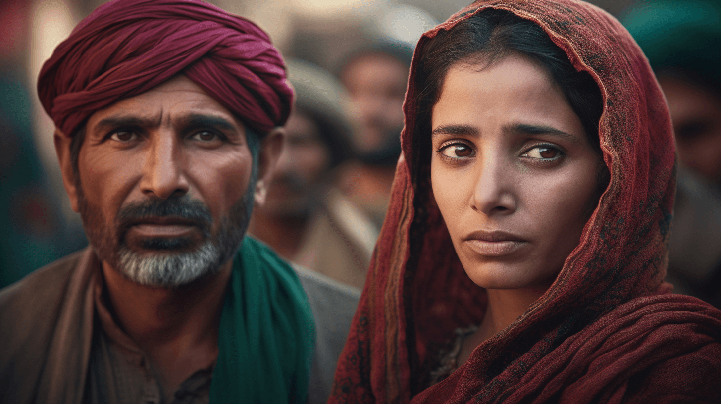 a man and a woman from Pakistan