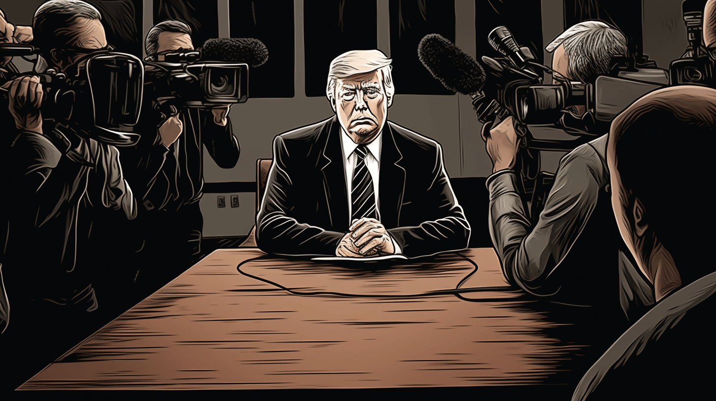 Trump at a press conference