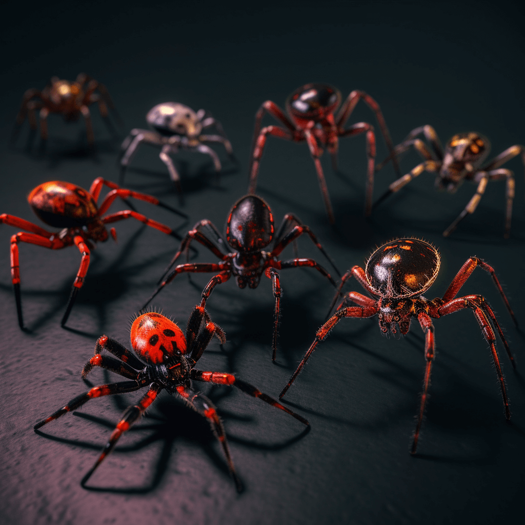 A photo of spiders
