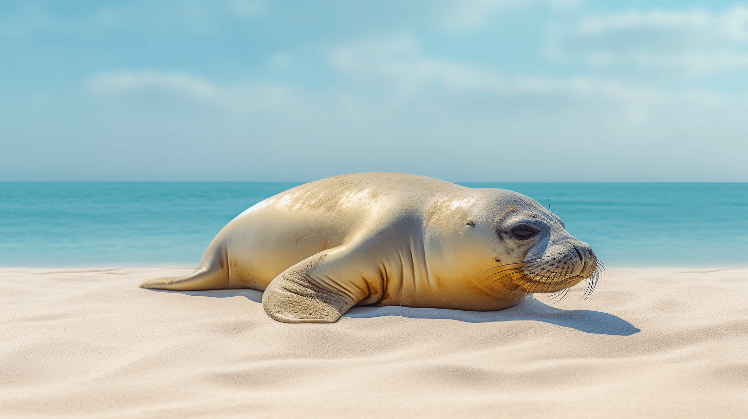 A rare monk seal