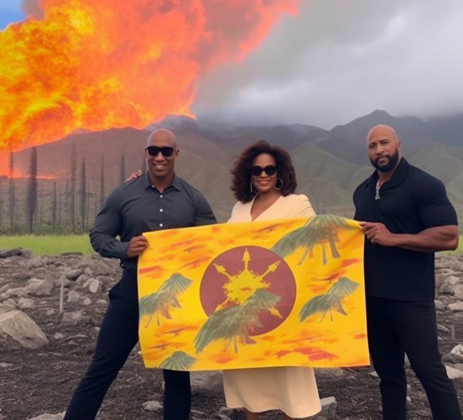 Oprah Winfrey an’ Dwayne Johnson wen kick off $10m Maui Wildfire Relief… 🔥💰🌴