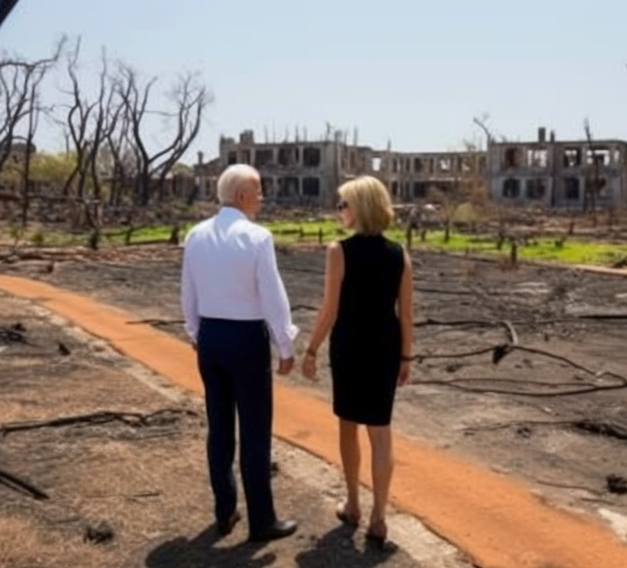 Biden Stay Aloha, Promise Fo’ Help Hawaii Recover From Wildfire! 🌺🔥