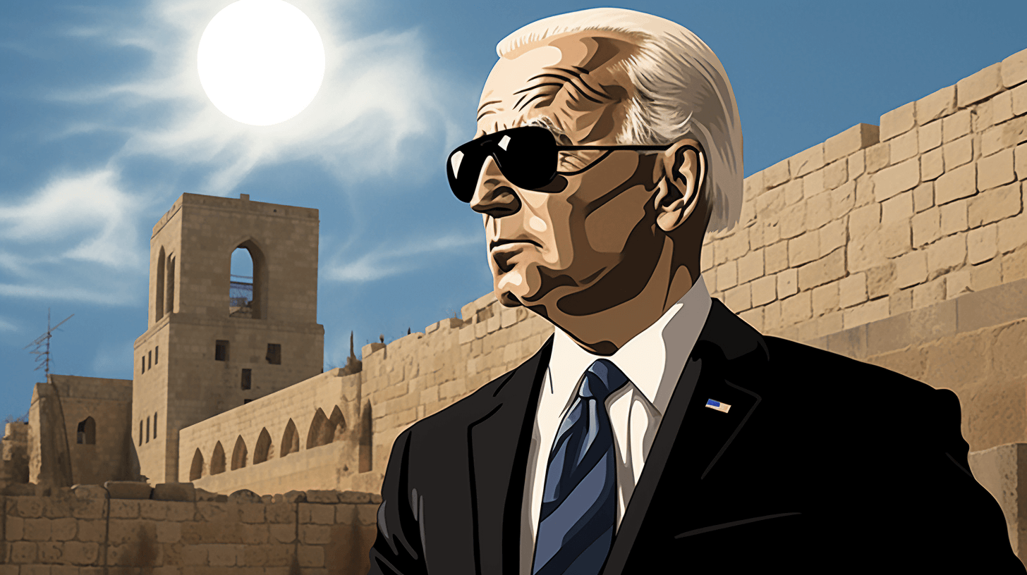 A photo of Joe Biden in Israel