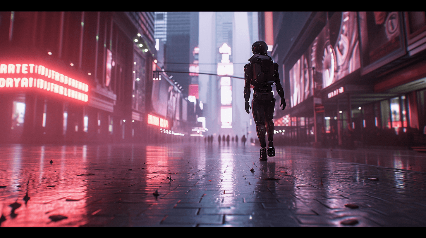 An image of an Ai robot in NYC