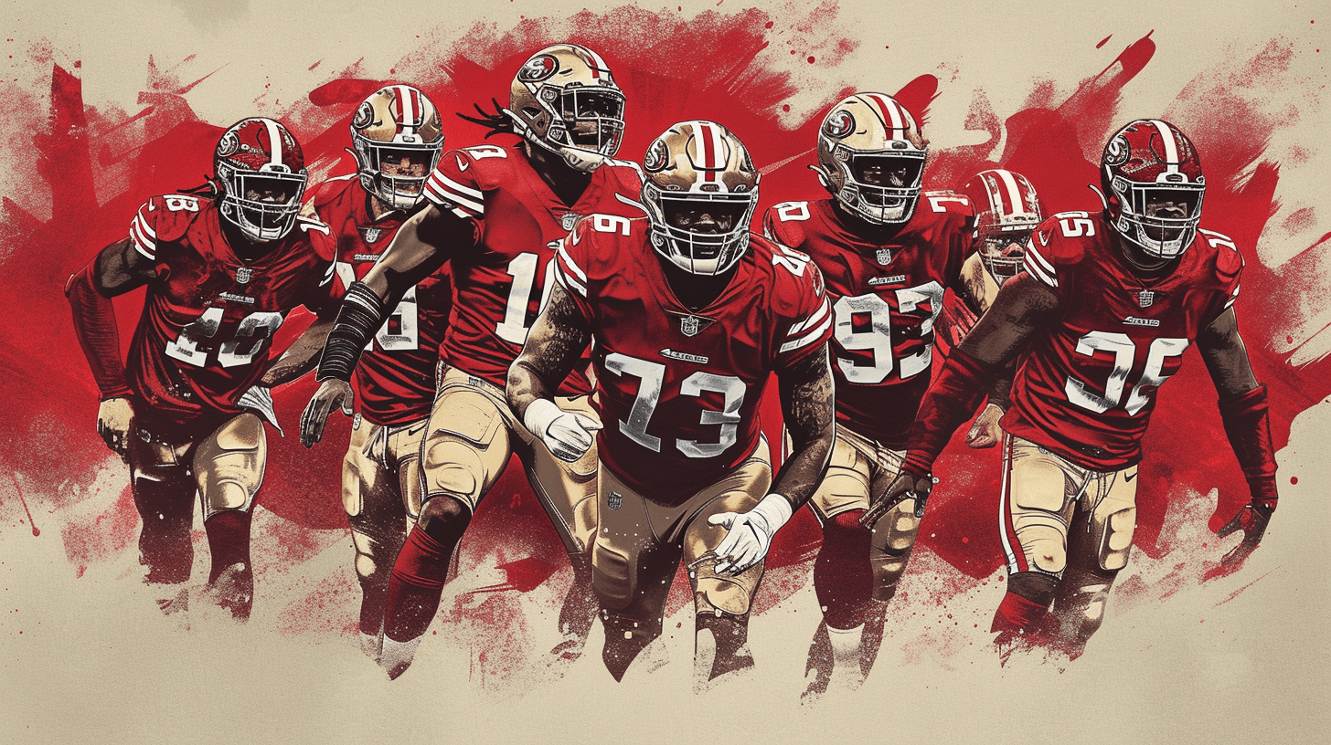 An illustration of the NFL 49ers