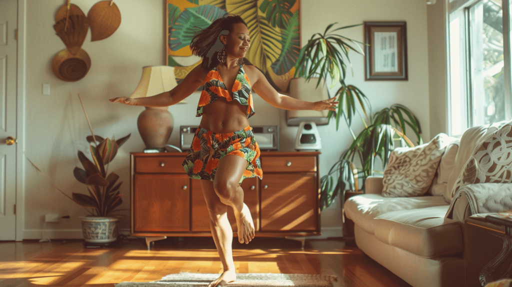 An image of a Hawaiian Woman Dancing